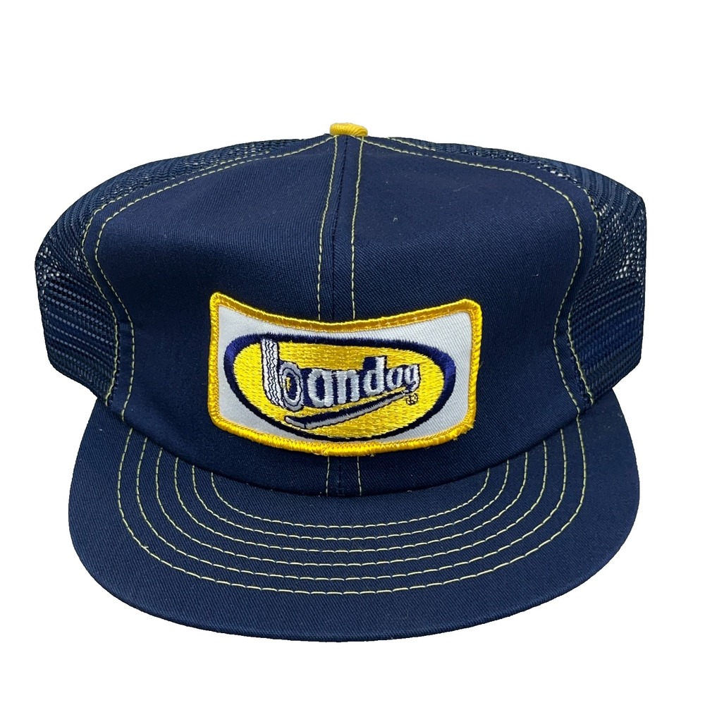 Vintage Swingster Trucker Hat Cap Snapback Bandag Coal Mining Patch USA Made 90s